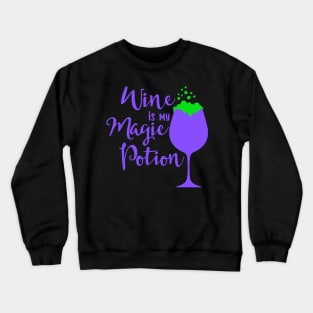 Wine Is My Magic Potion funny Halloween drinking party Shirt Crewneck Sweatshirt